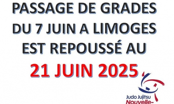 PASSAGE DE GRADES LIMOGES