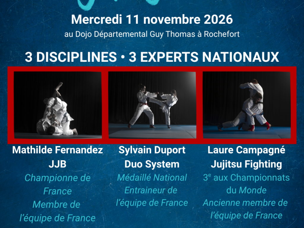 Image de l'actu 'Journée Ju-Jitsu : trois disciplines, trois experts nationaux, un rendez-vous à ne pas manquer !'