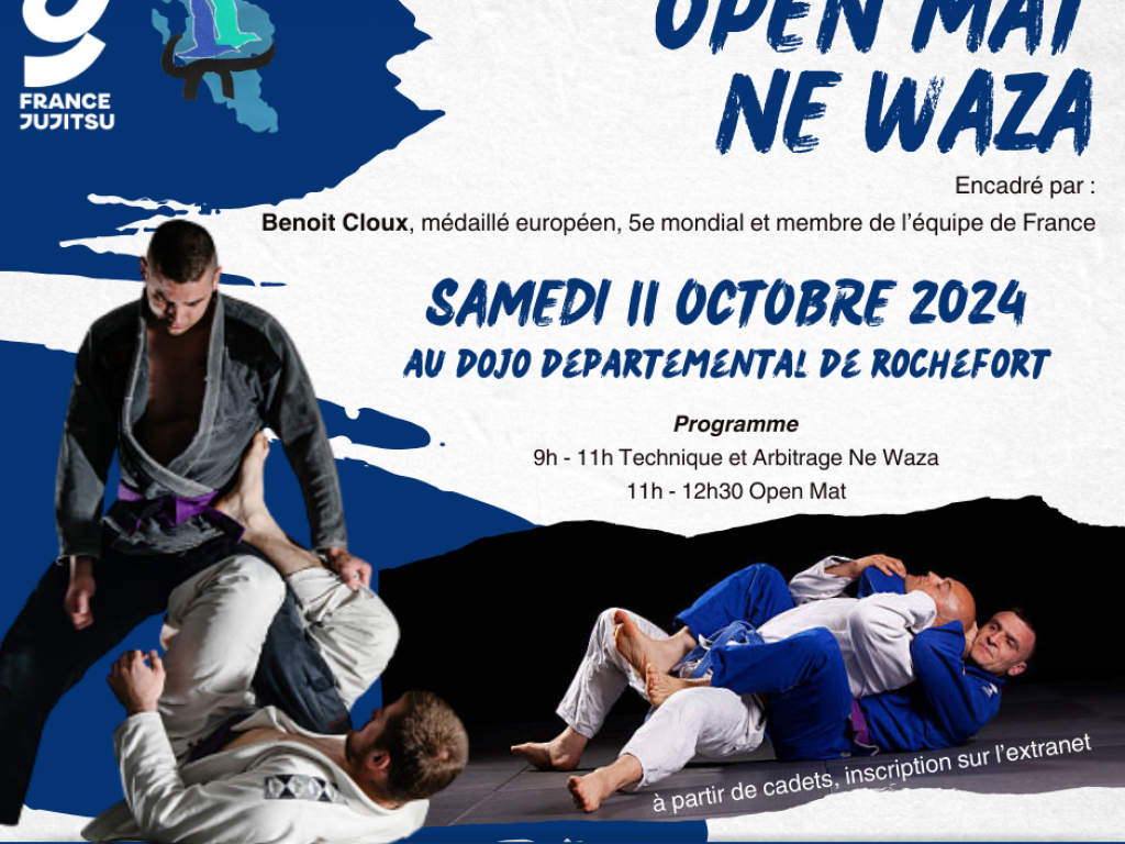 Image de l'actu 'Stage Ne Waza avec Benoit Cloux – Samedi 11 octobre 2025 à Rochefort'