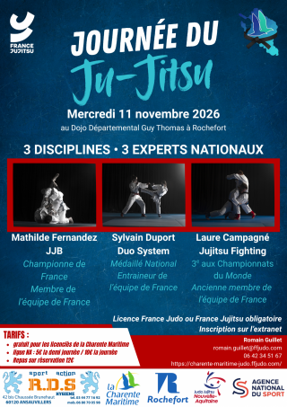 Image de l'actu 'Journée Ju-Jitsu : trois disciplines, trois experts nationaux, un rendez-vous à ne pas manquer !'
