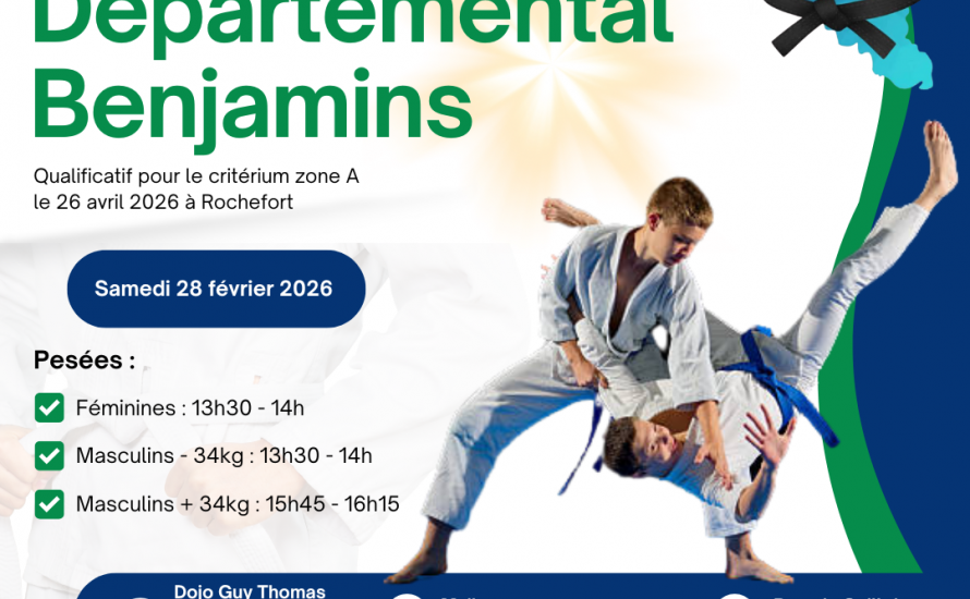 Critérium benjamins et Coupe du Jeune Officiel minimes : rendez-vous le 28 février à Rochefort